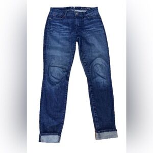7 For All Mankind Gwenevere Jeans Medium Wash Stretch Cuffed 27